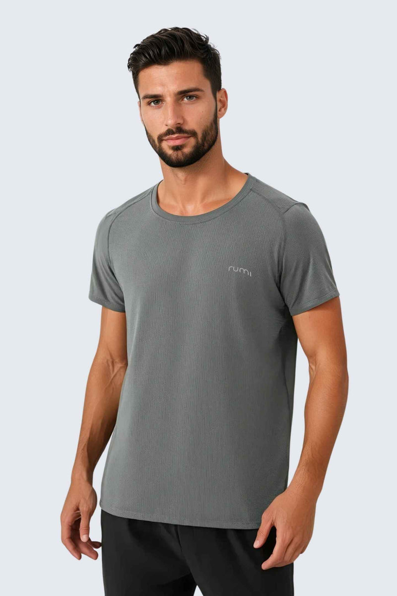 WU Sun Fit Tee Waffle - Stone