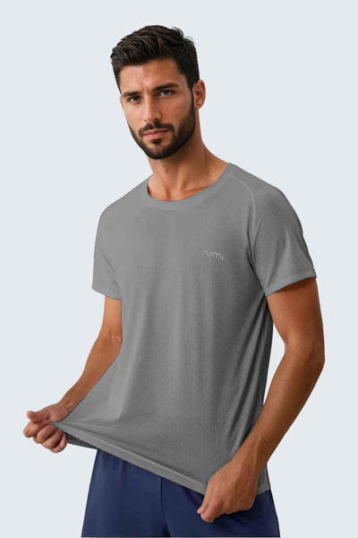WU Sun Fit Tee Waffle - Stone