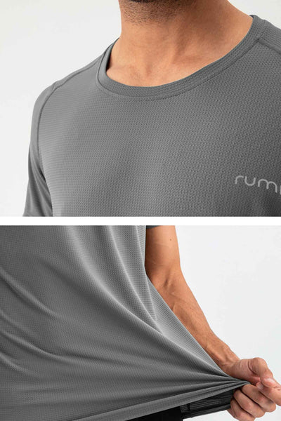 WU Sun Fit Tee Waffle - Stone