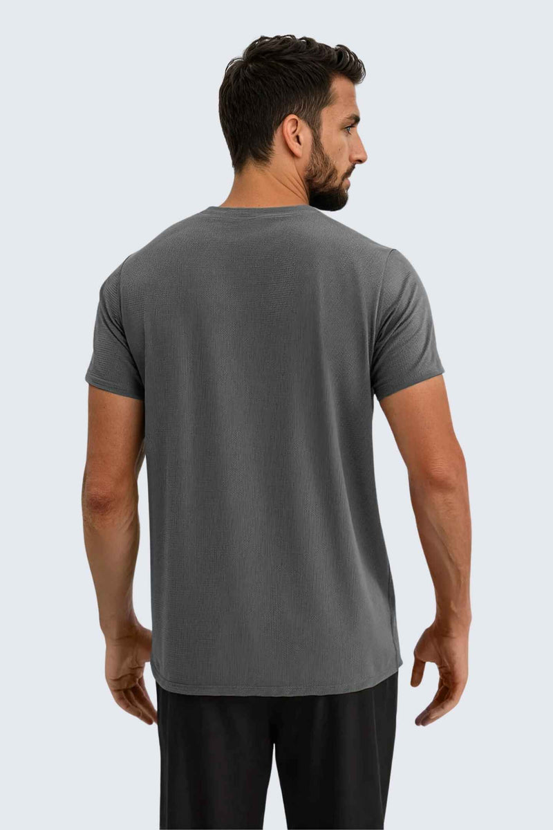 WU Sun Fit Tee Waffle - Stone
