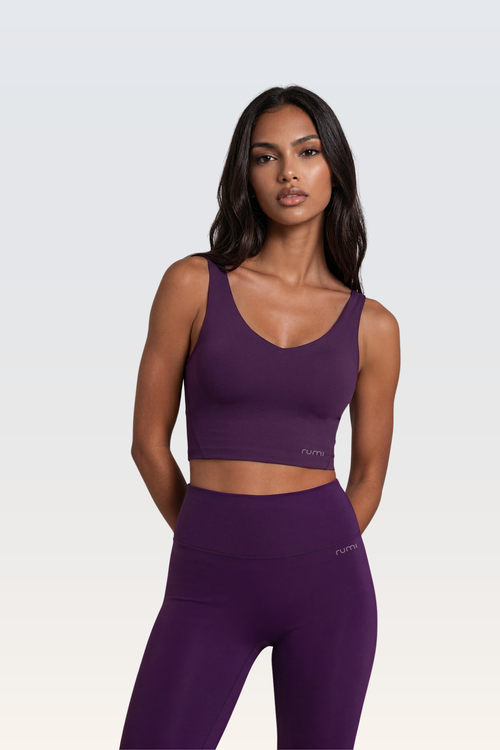 W SunSoft Tank Bra - Plum Dark