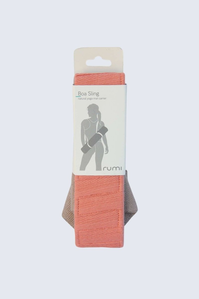 Rumi Earth - Boa Sling - Yoga Mat Carrier - Coral - RU - BSMC - 01 - CL - Yoga Mat Sling