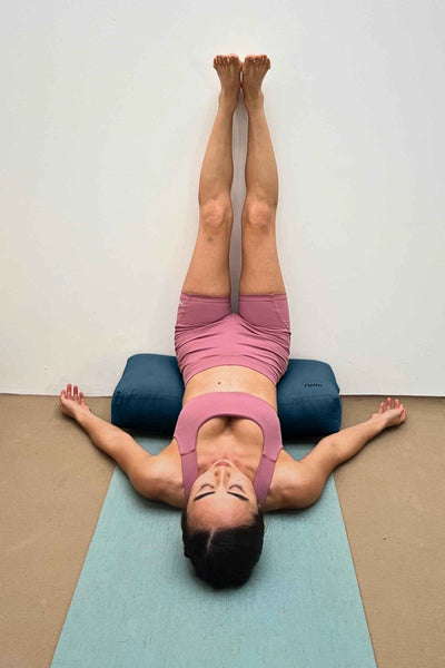 Rumi Earth - Cotton Yoga Bolster – Rectangular - Indigo - RU - YCB - RR - IO - Yoga Props