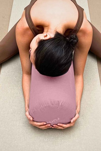 Rumi Earth - Cotton Yoga Bolster – Round - Dusty Rose - RU - YCB - RD - DE - Yoga Props
