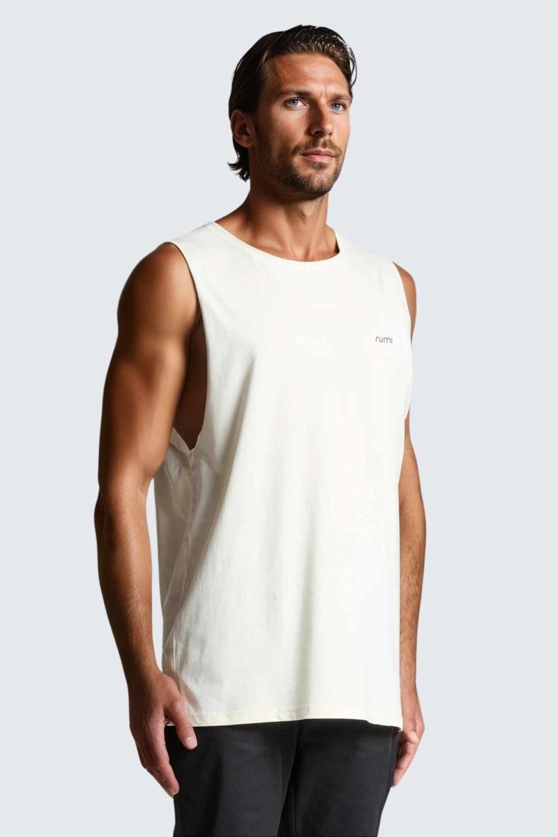 Rumi Earth - M Moon Air Muscle Tank - Natural - R531240NLP - Tops