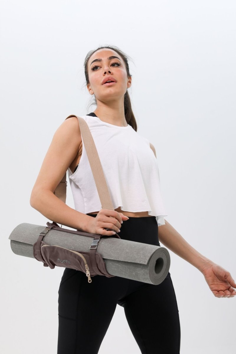 Rumi Earth - Origami Mat Carrier - Wood - RU - OMC - 01 - BR - Yoga Mat Carrier