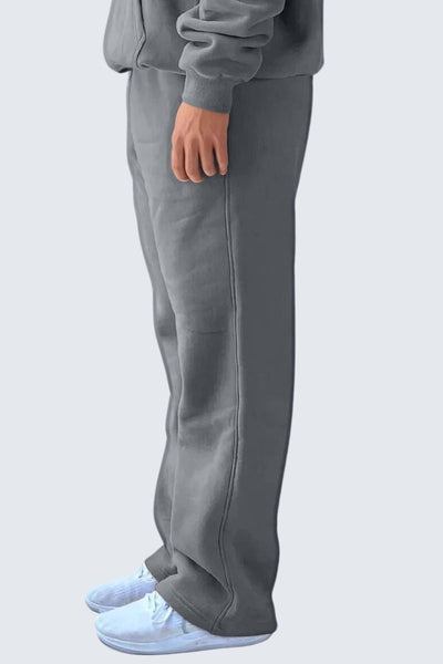 Rumi Earth - U Moon Sweatpants Relaxed Open Fleece - Stone - R113226SEP - Bottoms
