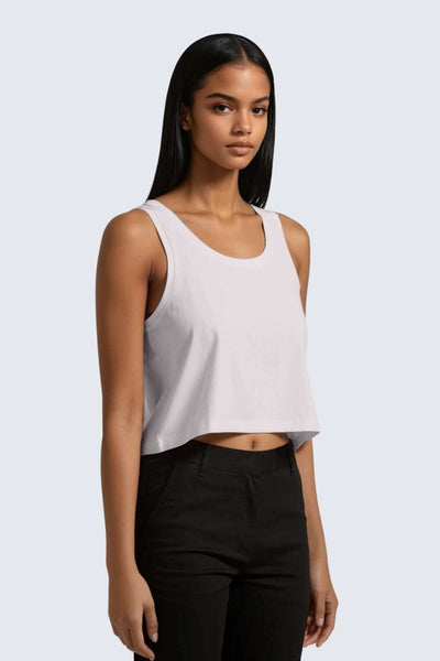 Rumi Earth - W Moon Air Cropped Singlet Tank - Orchid - R131221ODP - Tops