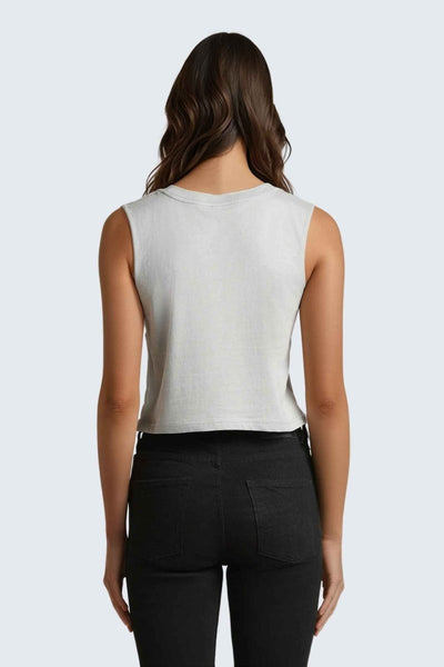Rumi Earth - W Moon Air Cropped Tank - Stone - R131220SEP - Tops