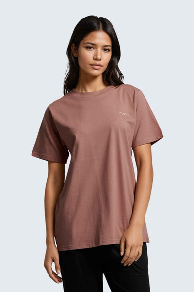 Rumi Earth - W Moon Tee Long - Rose Deep - R111115RDP - Tops