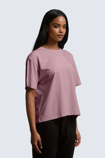 Rumi Earth - W Moon Tee Short Oversize - Rose Deep - R111122RDP - Tops