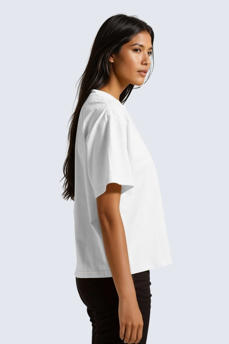 Rumi Earth - W Moon Tee Short Oversize - Snow - R111122SWP - Tops