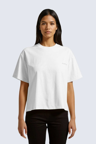 Rumi Earth - W Moon Tee Short Oversize - Snow - R111122SWP - Tops