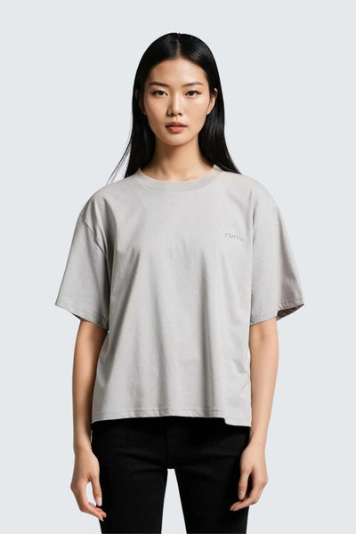 Rumi Earth - W Moon Tee Short Oversize - Stone - R111122SEP - Tops