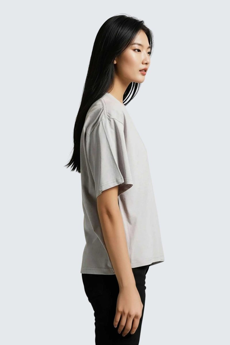 Rumi Earth - W Moon Tee Short Oversize - Stone - R111122SEP - Tops