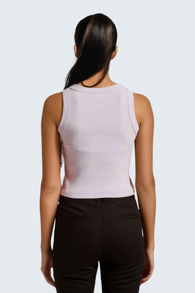 Rumi Earth - W MoonRib Cropped Tank - Orchid - R131222ODP - Tops