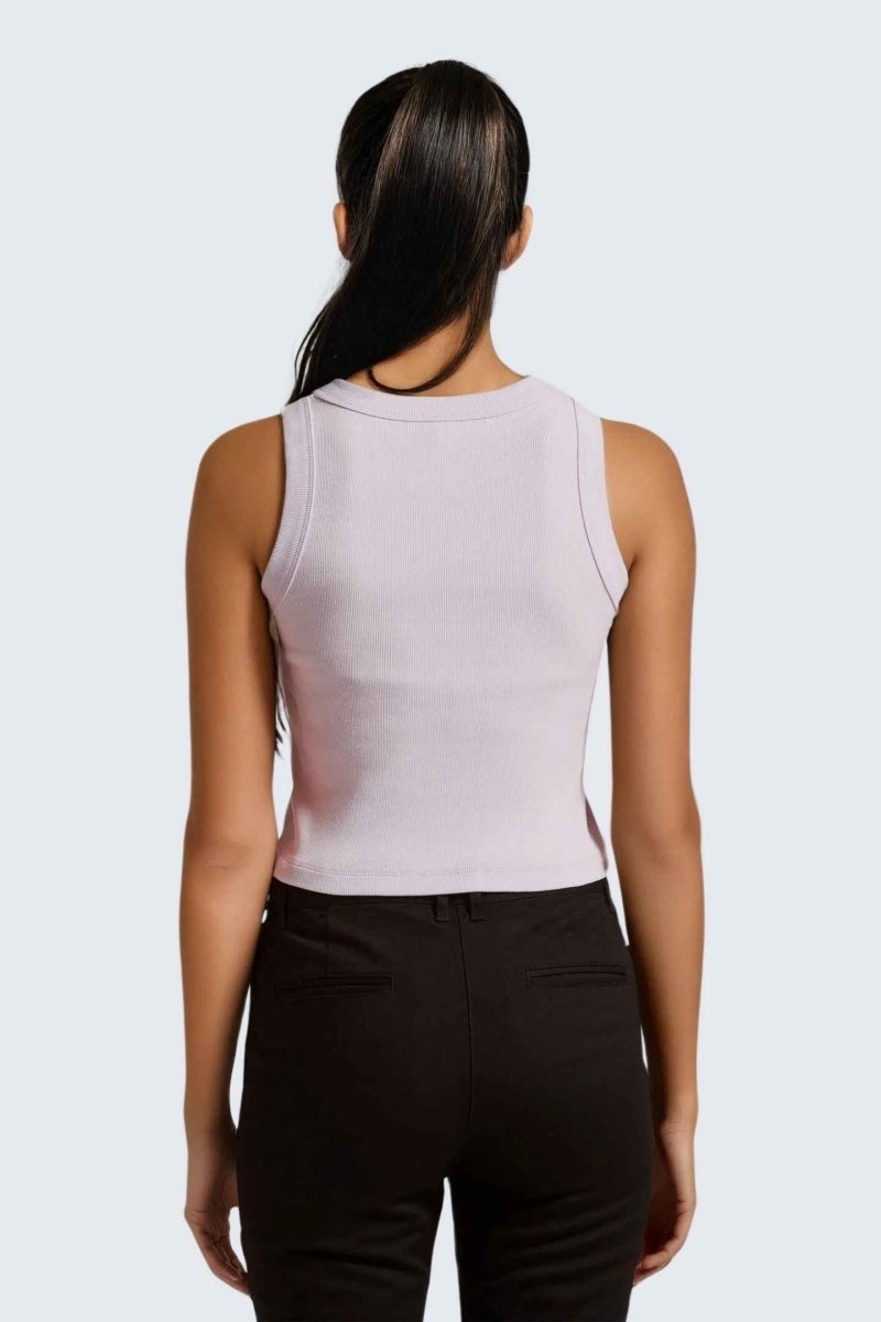 Rumi Earth - W MoonRib Cropped Tank - Orchid - R131222ODP - Tops