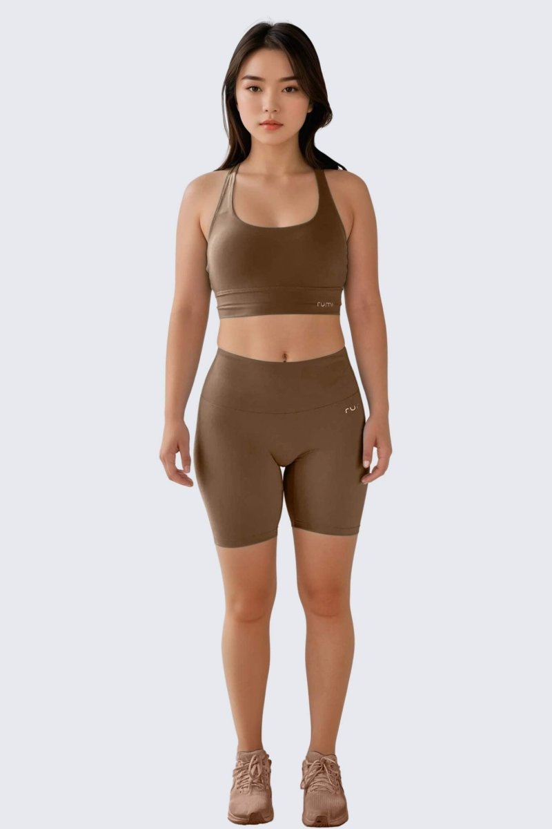 Rumi Earth - W Sunsoft Flow Shorts 6" - Cocoa - R124129CAP - Bottoms