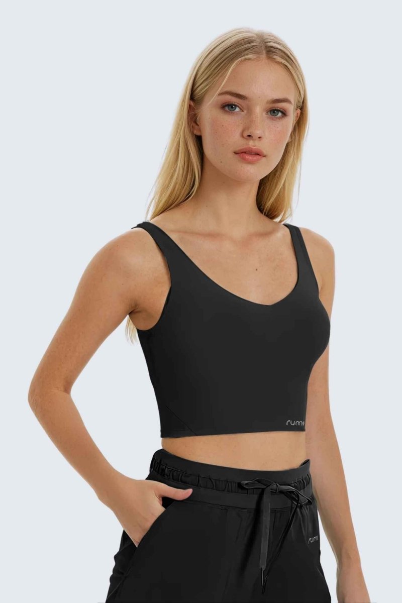 Rumi Earth - W SunSoft Tank Bra - Black - R137440BKP - Bras