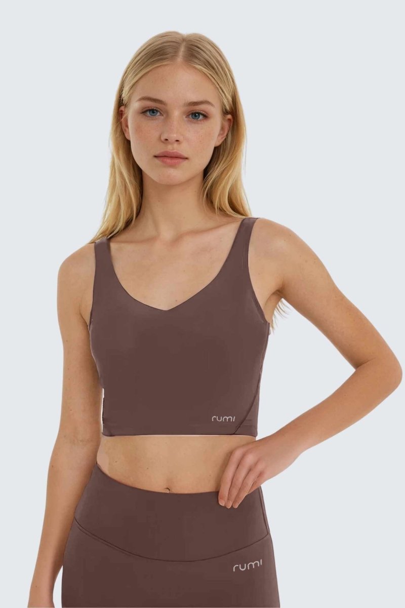 Rumi Earth - W SunSoft Tank Bra - Cocoa - R137440CAP - Bras
