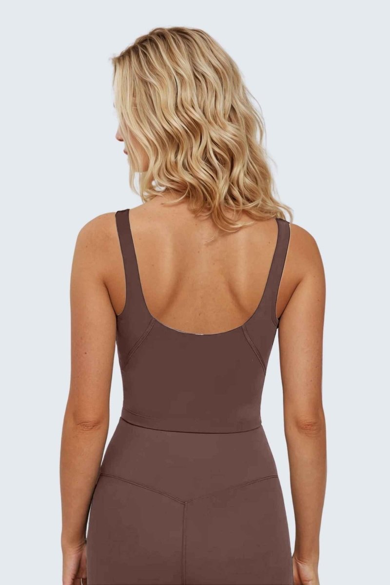 Rumi Earth - W SunSoft Tank Bra - Cocoa - R137440CAP - Bras