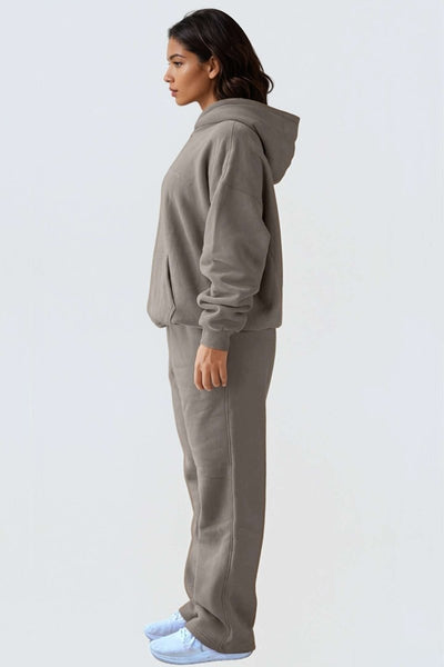 Rumi Earth - WU Moon Sweatpants Relaxed Open Fleece - Camel - R113226CMP - Bottoms