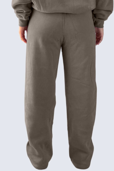 Rumi Earth - WU Moon Sweatpants Relaxed Open Fleece - Camel - R113226CMP - Bottoms
