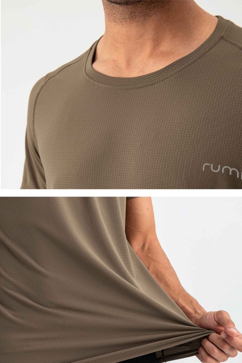 Rumi Earth - WU Sun Fit Tee Waffle - Cocoa - R521220CAP - 