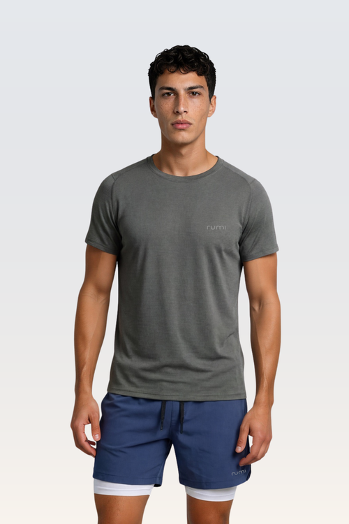 U Sun Fit Tee Waffle - Stone